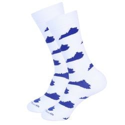 Similar Products – White/Blue Kentucky Shape Sock