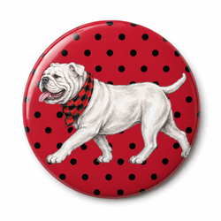 Similar Products – Walking Polka Dot Bulldog Button Pin