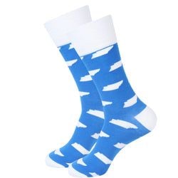 Similar Products – Blue/White Tennessee Shape Socks