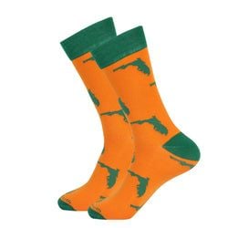 Similar Products – Orange/Green Florida State Shape Socks