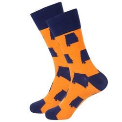 Similar Products – Orange/Blue Alabama Shape Socks