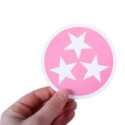 Similar Products – Pink and White Tri Star Sticker