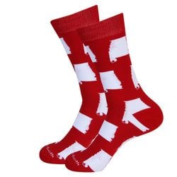 Similar Products – Red/White Alabama Shape Socks