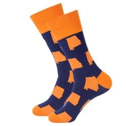 Similar Products – Blue/Orange Alabama Shape Socks