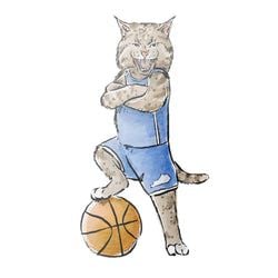 Similar Products – Wildcat Standing on Basketball Sticker