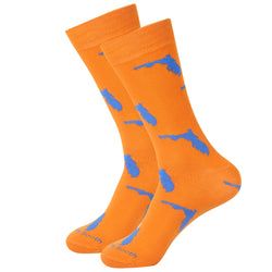 Similar Products – Orange/Blue Florida Shape Socks