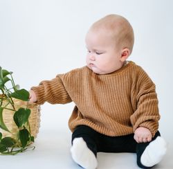 Belan.J Kids Chunky Knit Sweater - Taupe Belan.J Kids Chunky Knit Sweater - Taupe