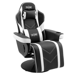 360° Swivel Recliner – Black/White