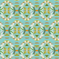 Print – English Gardens Teal