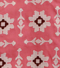 Pink Embroidered
