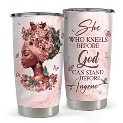 Curved Tumbler 20oz – Black Woman 2