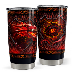 Curved Tumbler 20oz – Black Dragon