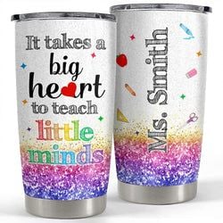 Personalized Tumbler – Teacher Glitter Drawing