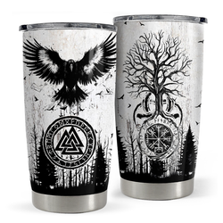 Curved Tumbler 20oz – Black Viking