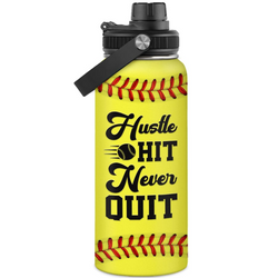 Chug Lid Water Bottle 32oz – Yellow Softball
