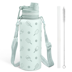 Water Bottle w/ Strap 32oz – Mint	Pickleball