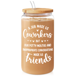 Glass Bamboo Lid 16oz – Coworker