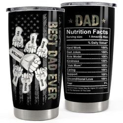 Personalized Tumbler – Best Dad Ever Dad Nutrition Facts