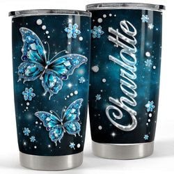 Personalized Tumbler – Butterfly Jewelry