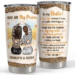 Personalized Tumbler – Leopard Style For Bestie
