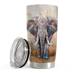 Curved Tumbler 20oz – Beige Elephant