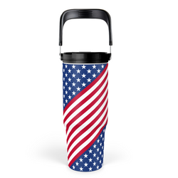 Flip Straw Tumbler 30oz – Blue American Flag