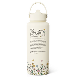 Straw Lid Water Bottle 32oz – Beige Best Friend