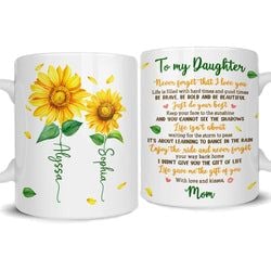 Personalized Mug – Daughter Sunflowers Mom And Daughter