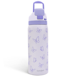 Push-button 32oz – Purple Butterfly