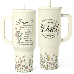 Slider Tumbler 40oz – Beige Christian