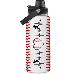 Chug Lid Water Bottle 32oz – White Baseball