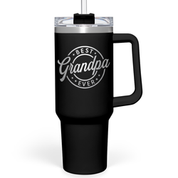 Grandpa Ever Tumbler with Handle 40oz, Grandfather Gifts for Birthday Christmas Fathers Day Valentines, Presents for Grandpas Granddad Papa Gifts from Granddaughter Grandson