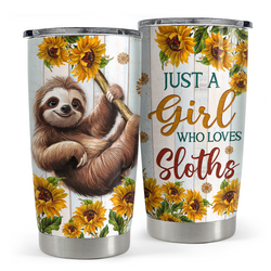 Curved Tumbler 20oz – Sloth