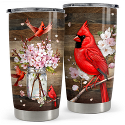Curved Tumbler 20oz – Brown Cardinal