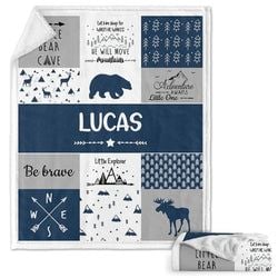 Baby Blanket – Personalized Woodland