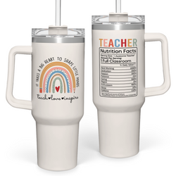 Quencher Tumbler 40oz – White Teacher