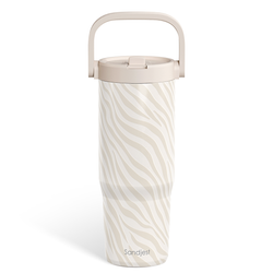 Carry Handle 30oz Tumbler – Zebra Skin