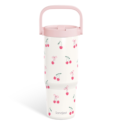 Carry Handle 30oz Tumbler – Cherry