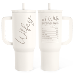 Slider Tumbler 40oz – White Wife