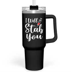 Quencher Tumbler 40oz – Black Nurse