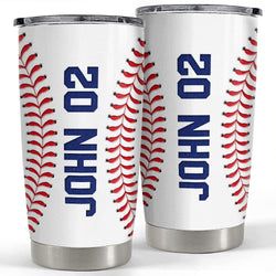 Personalized Tumbler – Baseball Custom Name Number