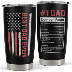 Curved Tumbler 20oz – Black Best Dad Ever