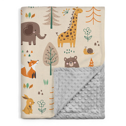 Baby Blanket – Brown Woodland