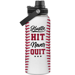 Chug Lid Water Bottle 32oz – White Baseball
