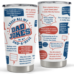 Curved Tumbler 20oz – White Dad Jokes