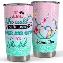 Personalized Tumbler – Nurse Coffee Scrubs