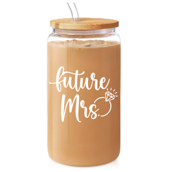 Glass Bamboo Lid 16oz – Future Mrs