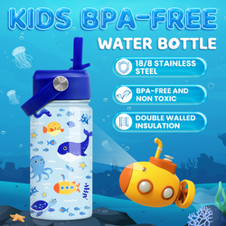 Kids Water Bottle 12oz – Blue Ocean