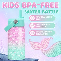 Kids Water Bottle 12oz – Mermaid