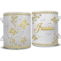 Personalized Mug – Butterfly Golden